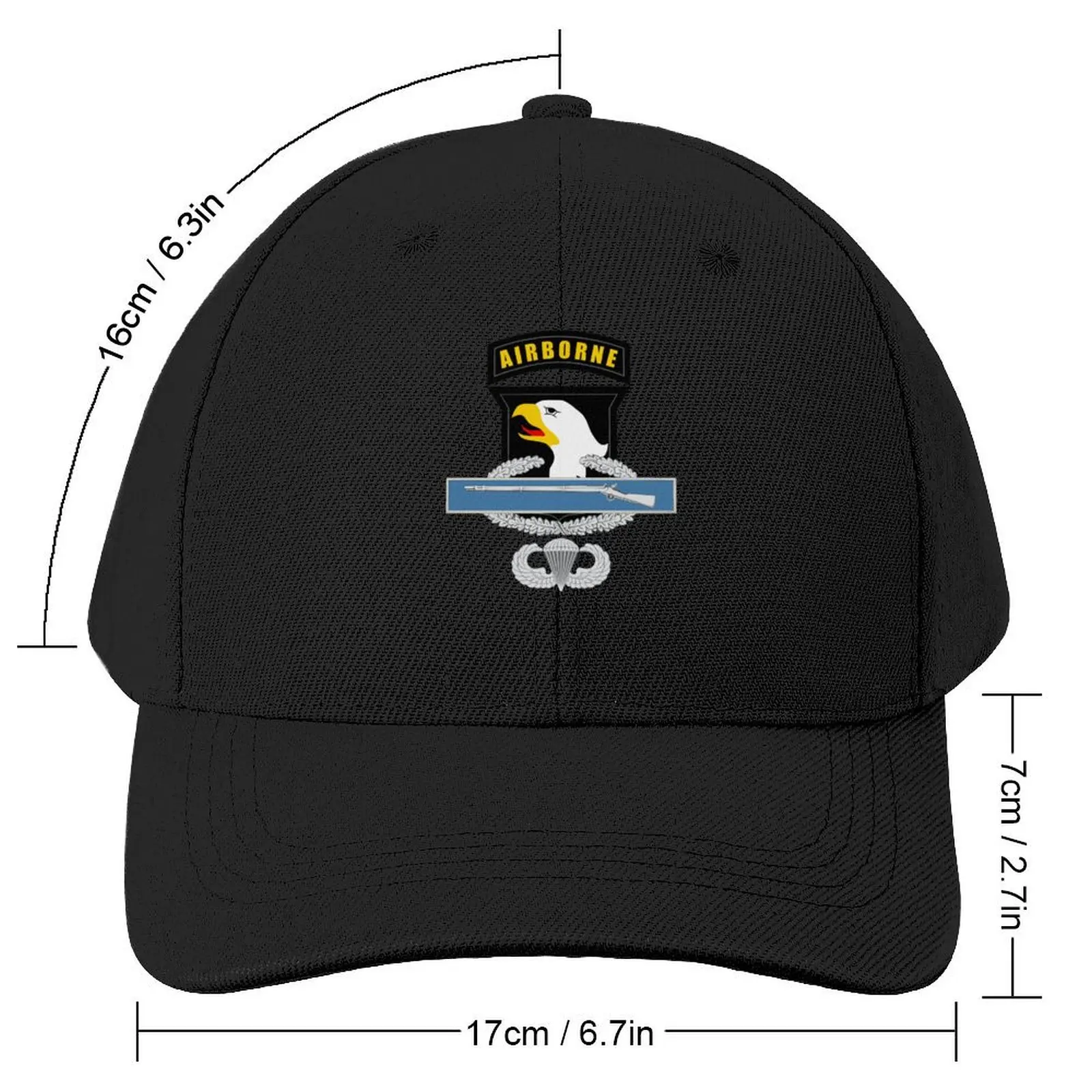 101st Airborne Combat Infantry Badge CIB Airborne Baseball Cap Vintage Streetwear Fishing cap Designer Hat Boy Child Women's