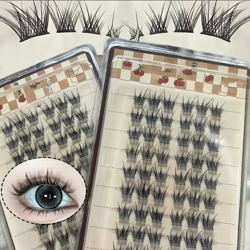 

Mix Fluffy Single Cluster Eyelash Individual False Eyelashes Extension Segmented Natural Mink Flying Fox Eye Lashes Makeup Tool