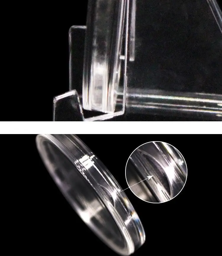 20pcs/Lot 16-46mm Clear Transparent Plastic Coin Holder display Capsules Collection Cases Round Ring Protection Boxs Container