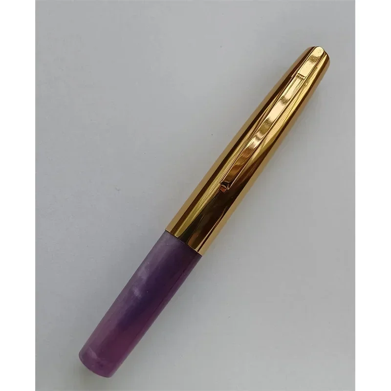 Original Japan SWAN Pocket Fountain ปากกา Iridium Gold F 0.5mm Nib Light Blue ปากกาเรืองแสงสําหรับเขียนเครื่องเขียน, สีม่วง