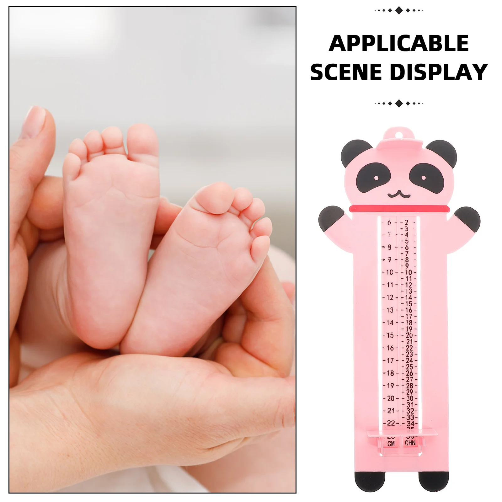 Измеритель стопы для детей, точный измеритель с наклейкой по высоте, очаровательный дизайн, прочный, практичный, для семейного использования, измеритель для ног для детей