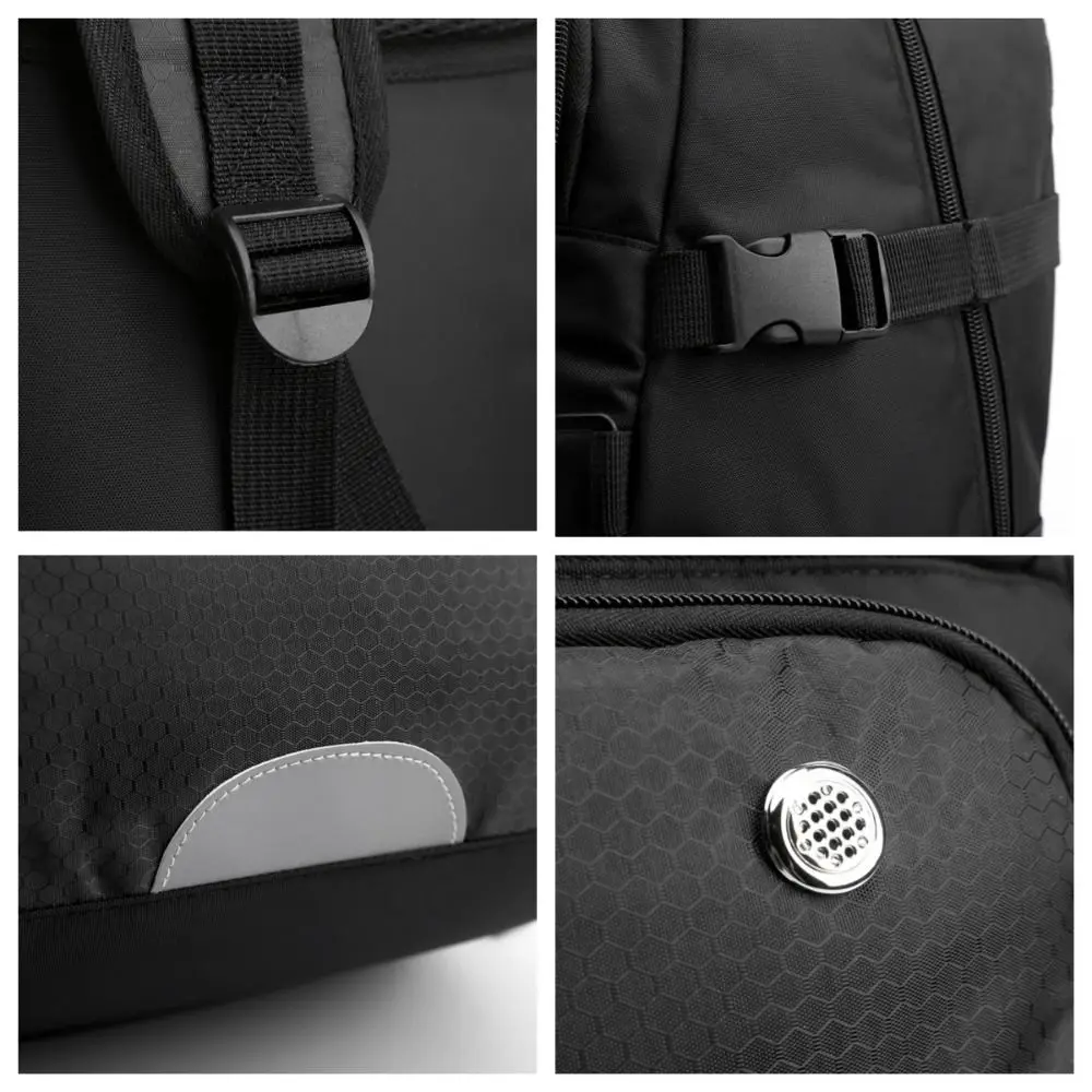 

Large Capacity Sports Basketball Backpack with Shoes Bag Multi Pockets Soccer Bag Detachable Net Waterproof