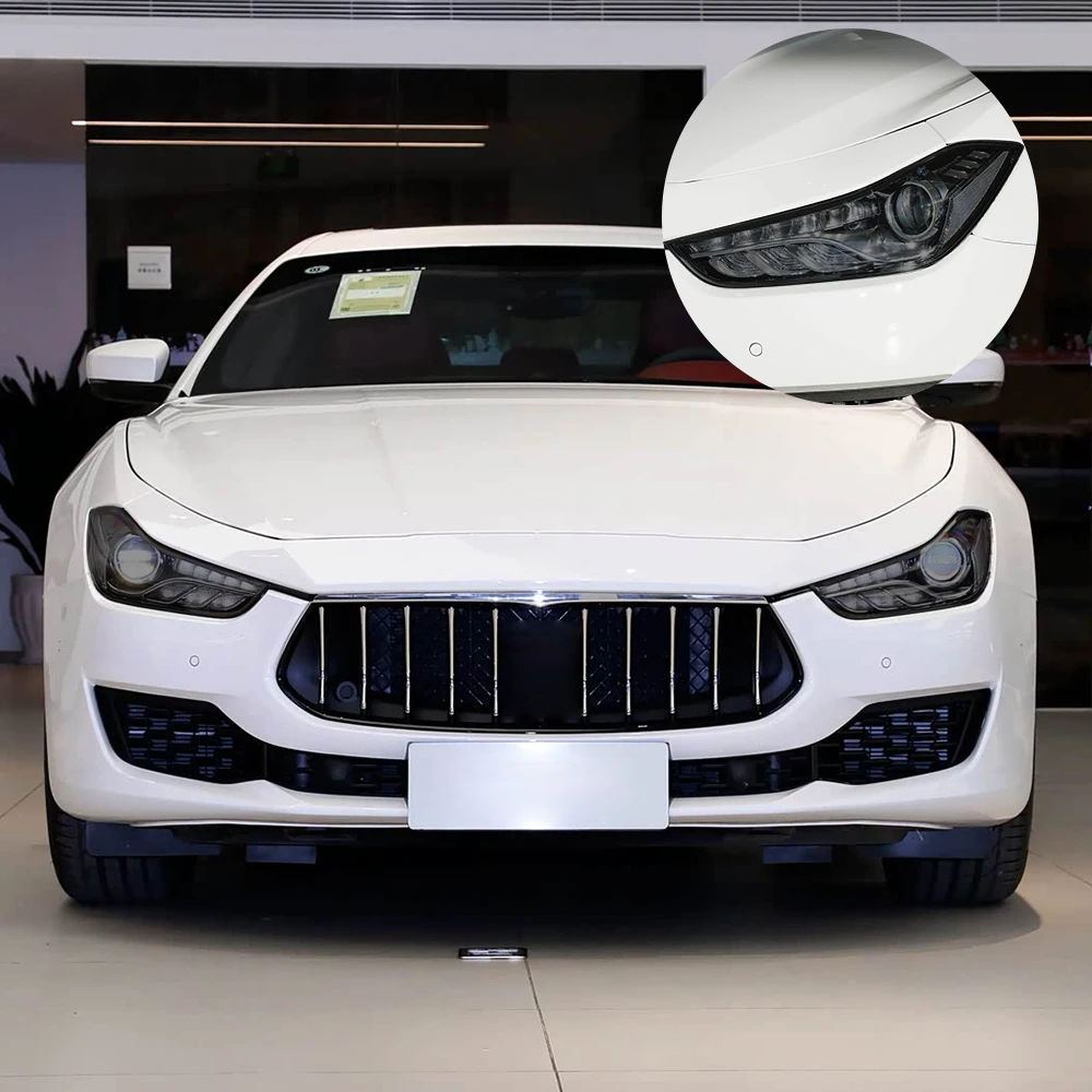 

Smoke Black TPU Car Headlight Protection Film For Maserati Ghibli 2013-2024 Premium High-Gloss Pre-Cut Anti-Scratch Vinyl Wrap