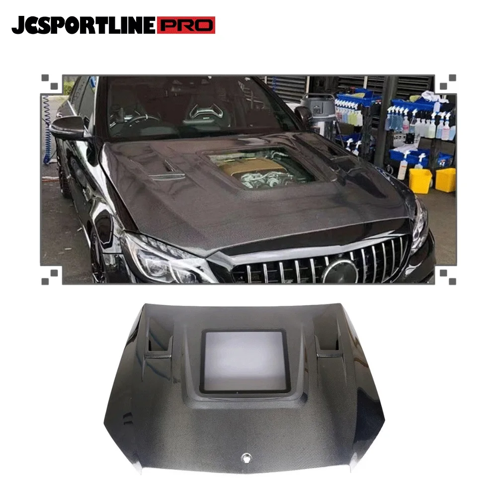 

Крышка капота двигателя из углеродного волокна для Benz W205 C250 C300 C43 15-19