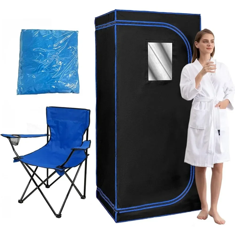 Full Size Infrared Sauna, Personal Sauna Tent with Remote Control, Heating Foot Pad(L 31.5”xW 31.5”xH 70.9”) Freight free