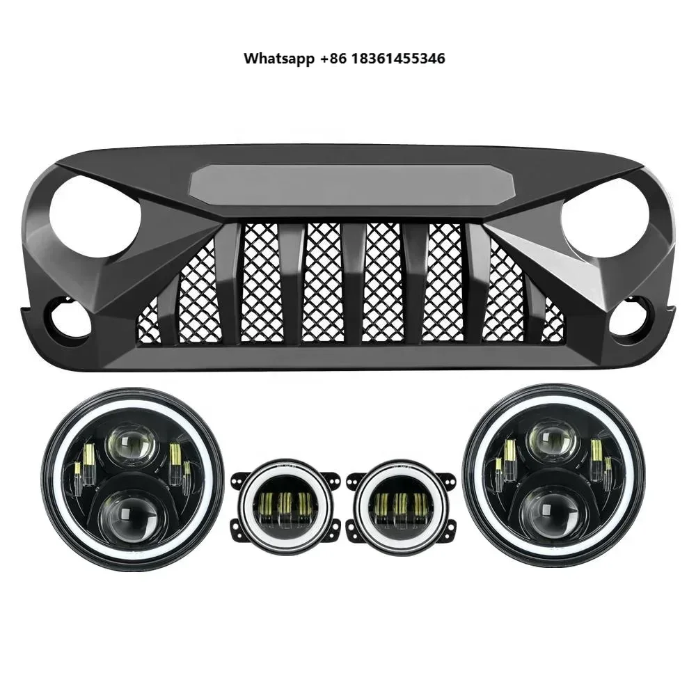 

For 07-18 Wrangler JK Wholesale automotive parts bumper grille fog lamp rgb headlights fog lamp