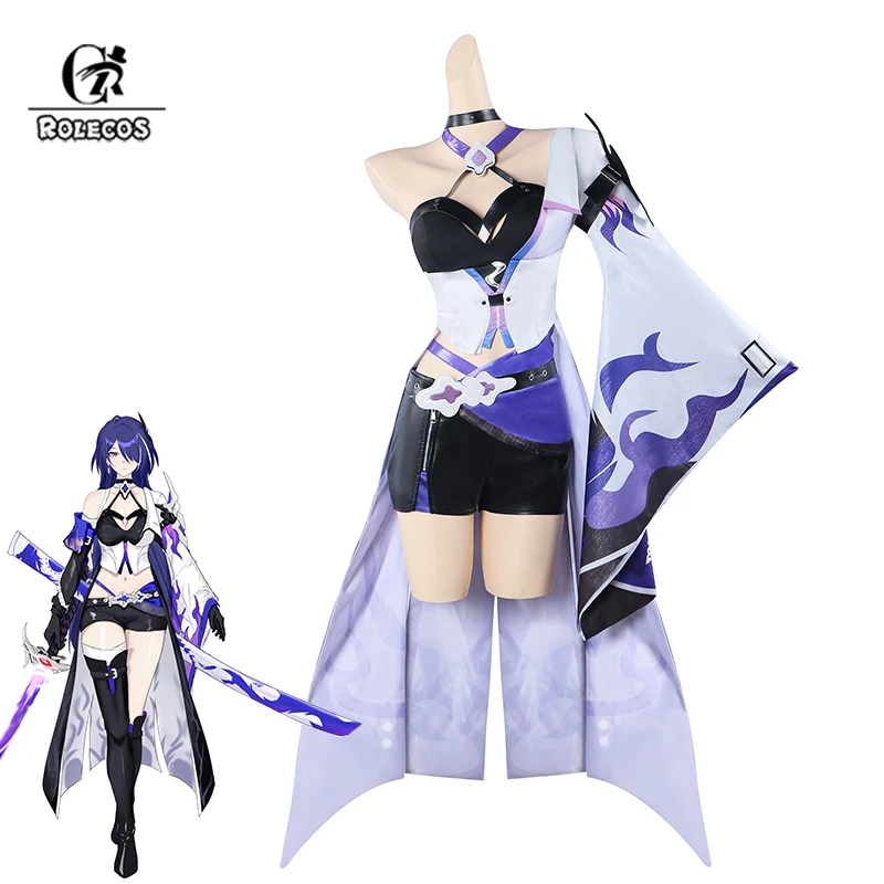 

ROLECOS Game Honkai Star Rail Acheron Cosplay Costume Galaxy Rangers Acheron Suit Halloween Carnival Party Uniform