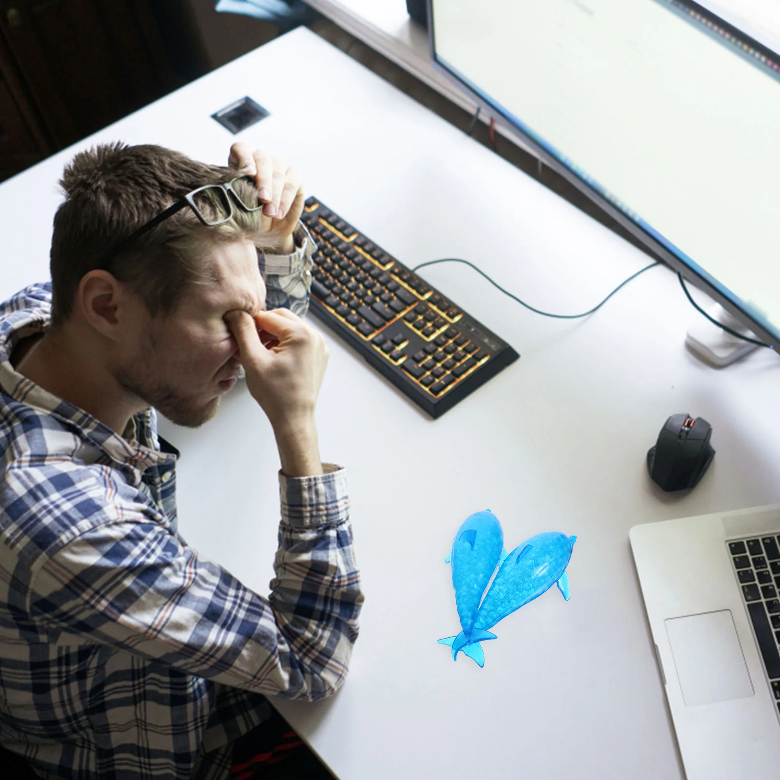 ของเล่นบีบปลาโลมา 2 ชิ้น ของเล่นบีบคลายเครียด สนุก สำหรับเด็กอายุ 6-12 ปี ของชำร่วยงานปาร์ตี้ รางวัลเล็กๆ ใช้ในบ้านและนอกบ้าน