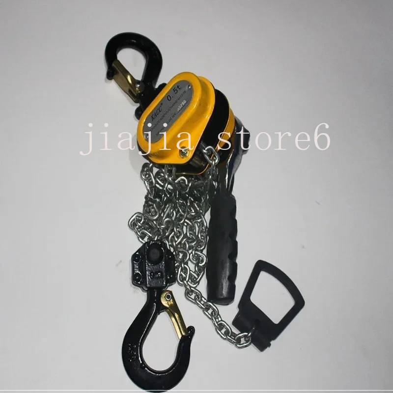 Mini Hand Chain Hoist Hook Mount Capacity Lift Portable Manual Lever Block Lifting Hand-cranked Gourd 0.25/0.5 Ton 1.5/3Meter