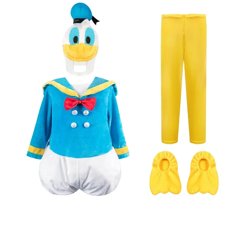 Anime Donald Duck Daisy Cosplay Costume Kids Christmas Prom Dresses for Girl and Boy Birthday Carnival Party Dress Up Gifts