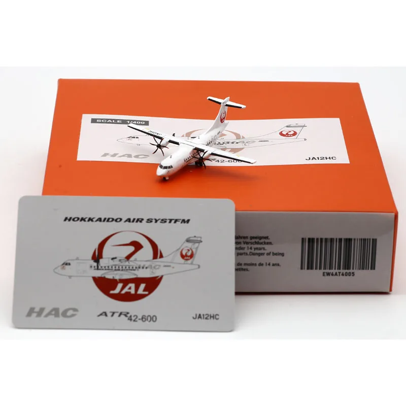 EW4AT4005 Alloy Collectible Plane Gift JC Wings 1:400 Hokkaido Air System ATR42-600 Diecast Aircraft Model JA12HC