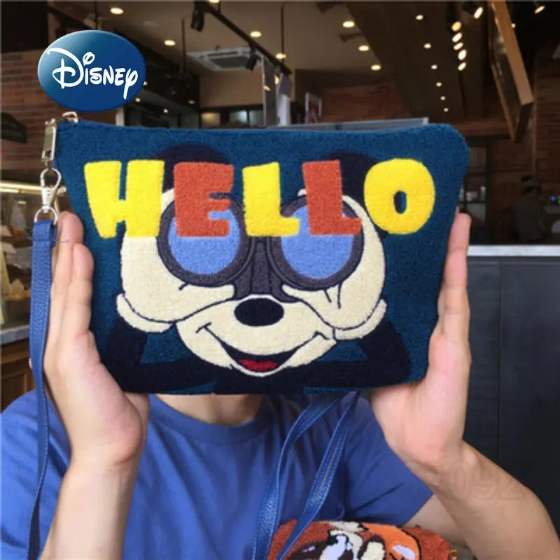 Disney Mickey New Women's Wallet Luxury Brand Women's Handbag Cartoon Fashion Portable Large Capacity Cosmetic Bag Storage Bag