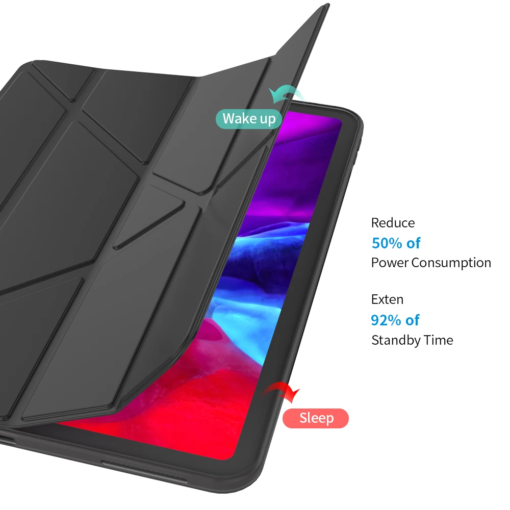 Funda trasera de cuero PU con soporte para iPad Pro 9, 7 pulgadas, cubierta inteligente para iPad Pro 9, 7, 2016, A1673, A1674, A1675