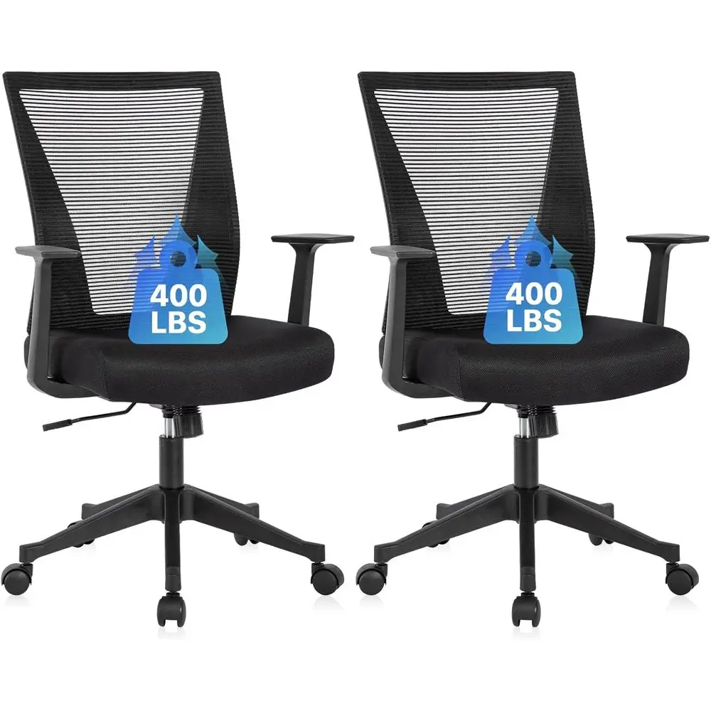 

Big and Tall Oice Chair, Heavy Duty Ergonomic Mesh Computer Desk Chair with Armrests, Adjustable Height Rolling Swivel Back Exec