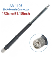 Abbree AR-1106 VHF Telescopic SMA-Female/Male Antenna Quansheng UV K5 (8) K6 Baofeng UV 5RH 21 PRO V2 UV-32 UV-98 Walkie Talkie