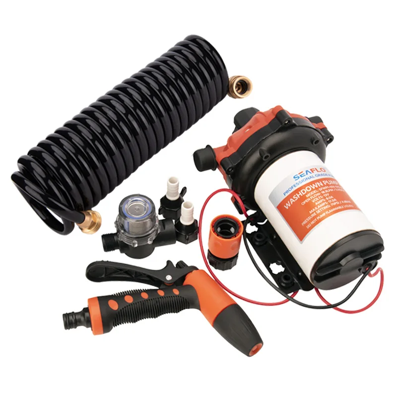 5.0 GPM Washdown-pompset Heavy-Duty bootmembraanwaterpomp DC 12V 70PSI - afbeelding 2