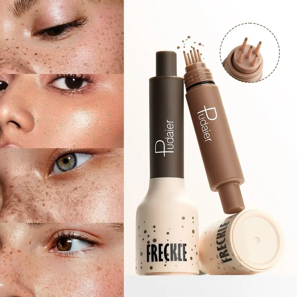 

Waterproof Face Freckles Stamp Pen Natural-Looking Quick-Dry Freckle Spot Moles Pen Five Point Air Cushion Tip
