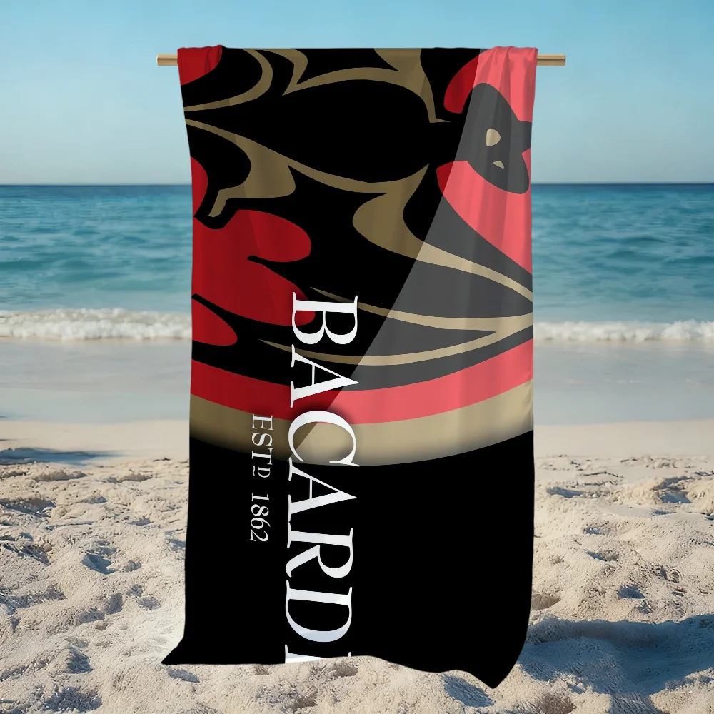 B-Bacardis Logo Luxury H-Hanging Towel Beach Quick Dry Soft Pool Towels Gift for Travel Gym Shower Camping Sports
