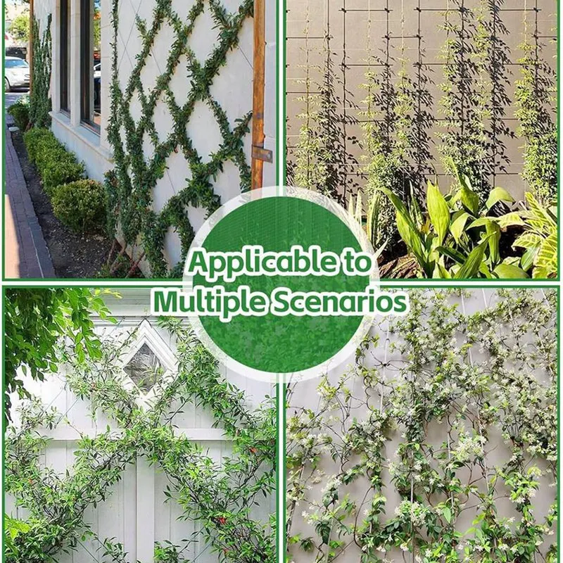 Garden Wire Trellis For Climbing Plants, Silver Metal Stainless Steel Garden Trellis Wire Ropes System Kit For Plants Vines