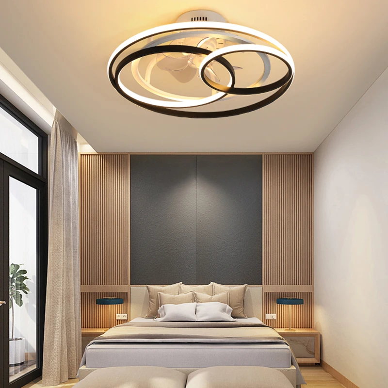 Nordic bedroom decor led lights for room ceiling fan light lamp restaurant dining room ceiling fans with lights remote control