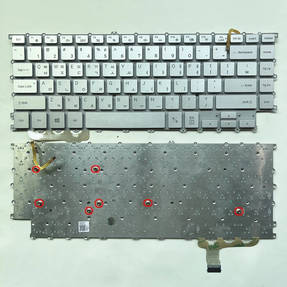 Teclado Coreano para Notebook Samsung Np900x5t Nt900x5t-k3 Np900x5n 900x5n 900x5t Np901x5 Np900x5u Nt950xbe Retroiluminado Ba9801702a10