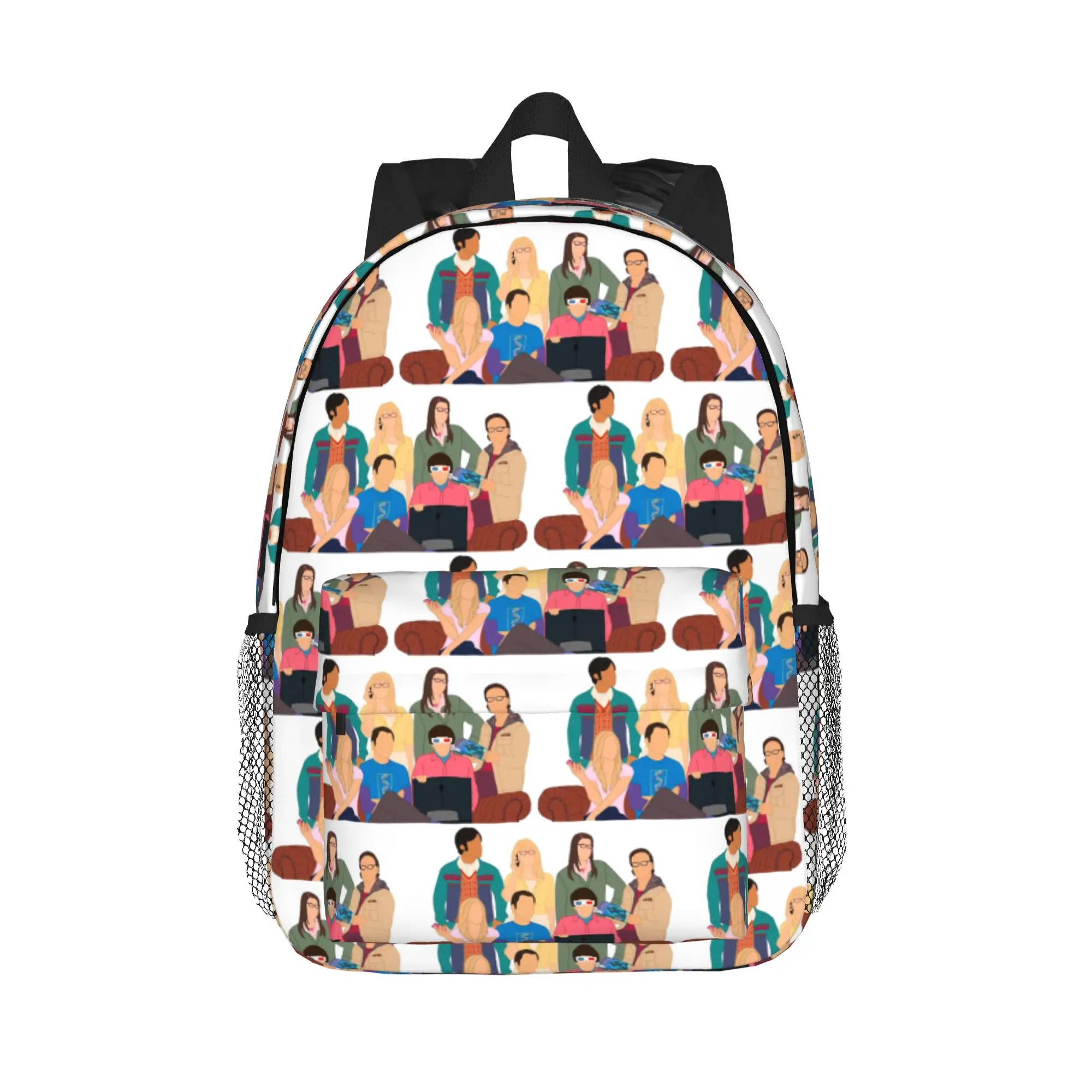 Big bang cast on sofa he The Big Bang Theory Backpack Hot Sale Daypack Boys Girls BookBag Shoulder Bags for Men Women School Bag