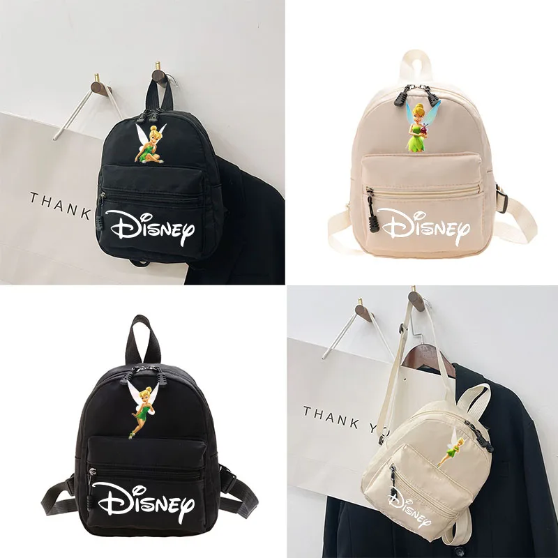 

2024 Disney Tinker Bell Women Girly Heart MINI Backpack New Design Fashionable College Style Teen Girls Cute Travel Bag Backpack
