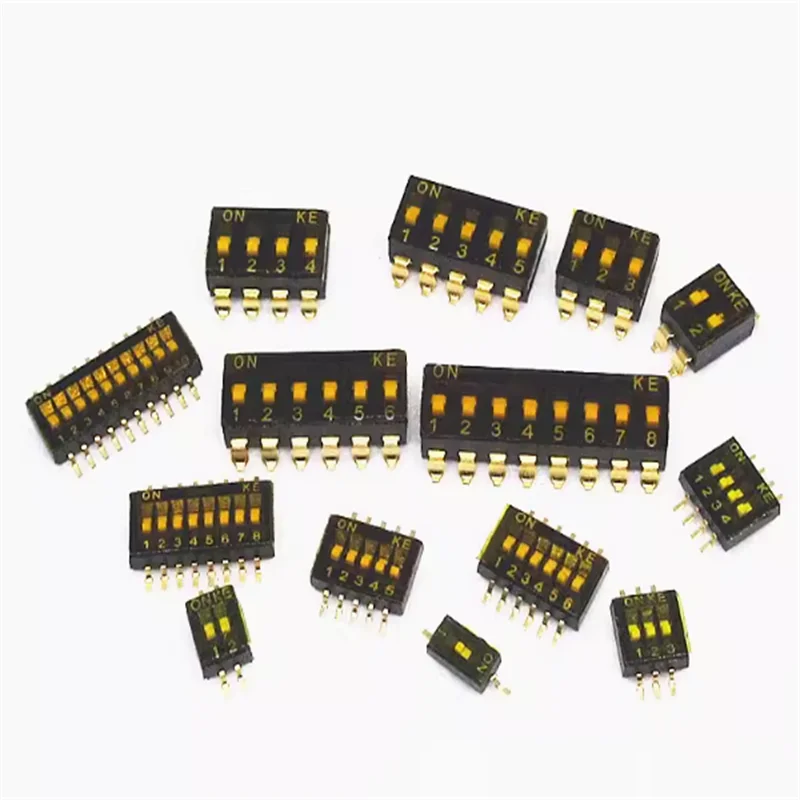 

10pcs KE dip switch spacing 2.54 Patch 1P/2P/3P/4P/5/6/8/10P DSIC04LSGET 2.54MM