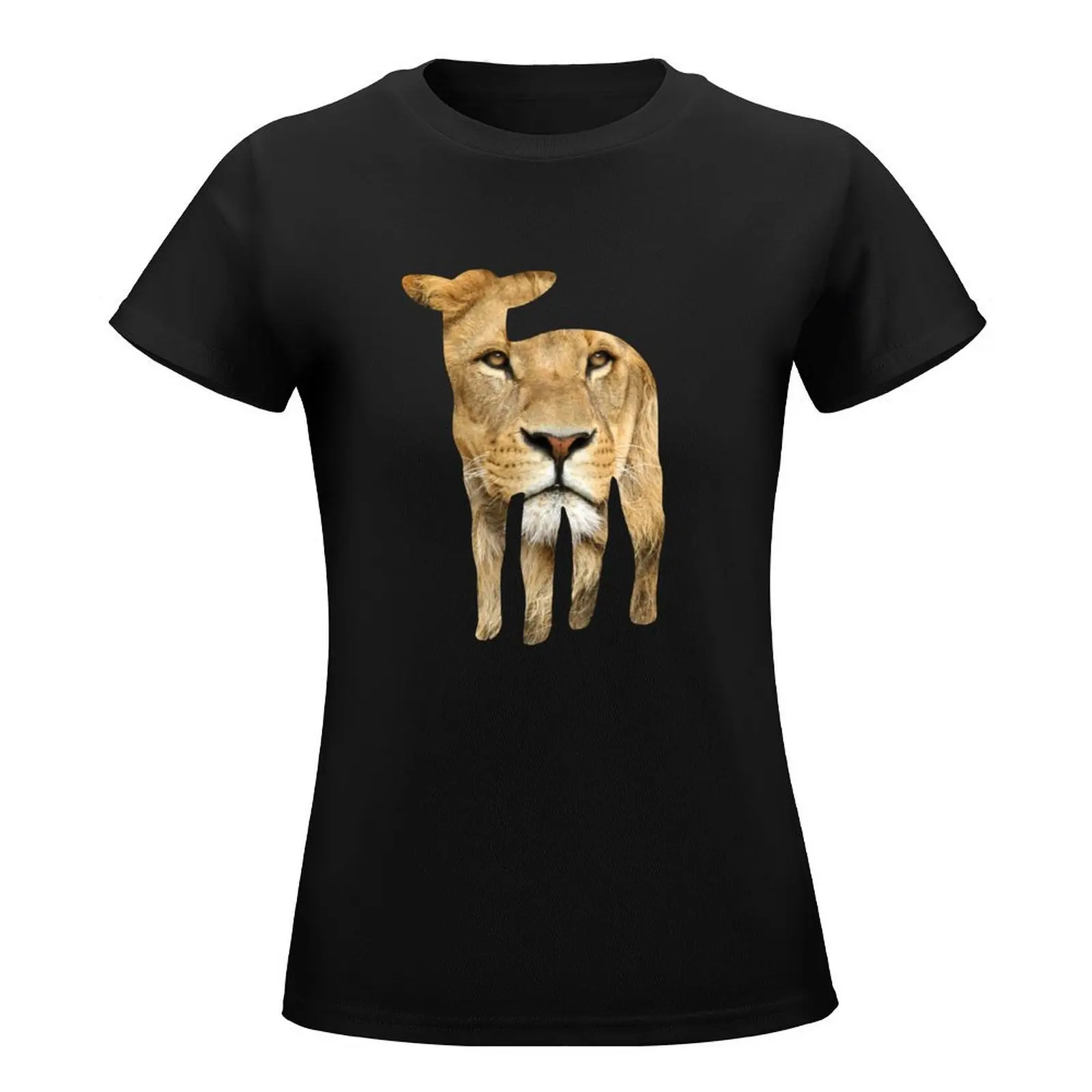 The Lion And The Lamb – Jesus Christ T-Shirt hippie clothes graphics tshirts for Women