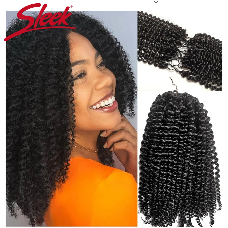 22 inch Curly Crochet Human Hair Pre Looped Feather Real Bulk Hair for Kinky Twist Crochet Braiding Hair 100% Human hair Bundles