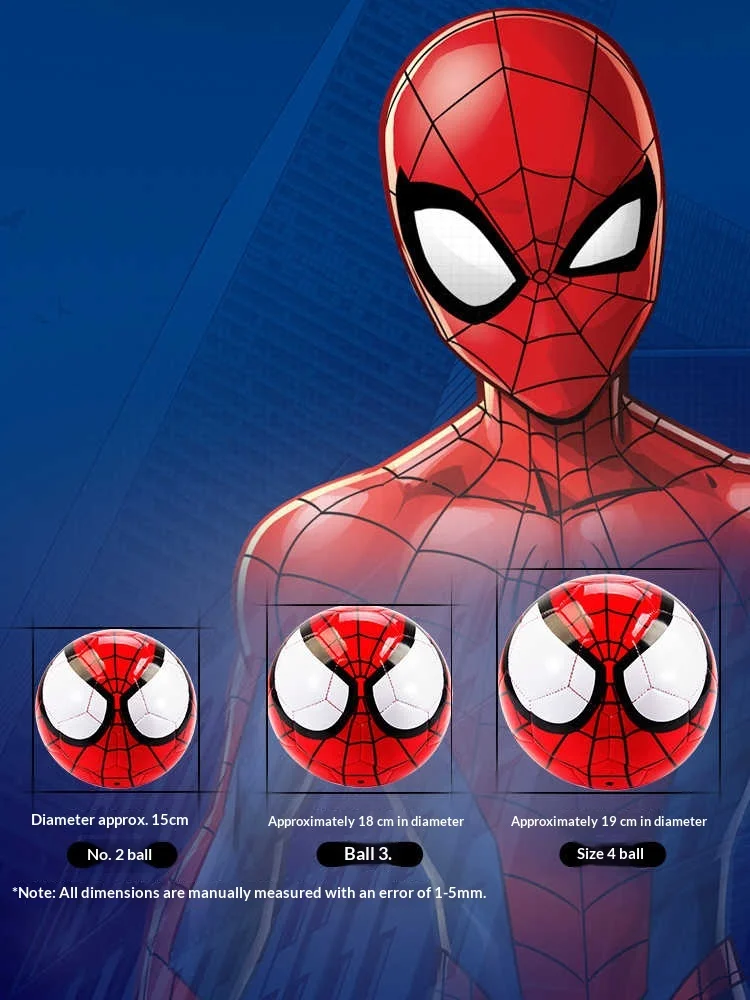 

Hot selling Spider-Man Cartoon Soccer Ball Size 2 3 4 5 Wear Resistant Training Ball For Boys Teens Primary School Students