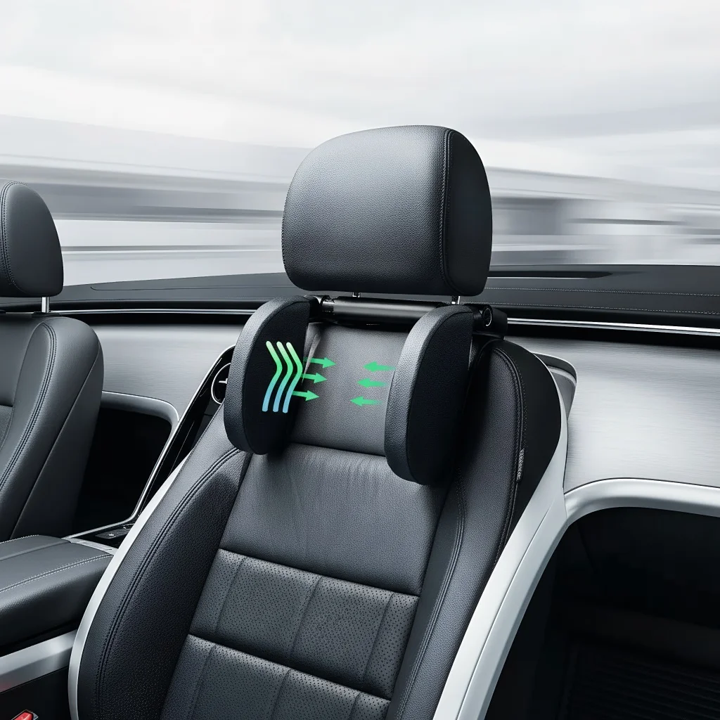

Car Headrest Pillow, Adjustable Car Seat Head Neck Support, Detachable Travel Sleeping Cushion