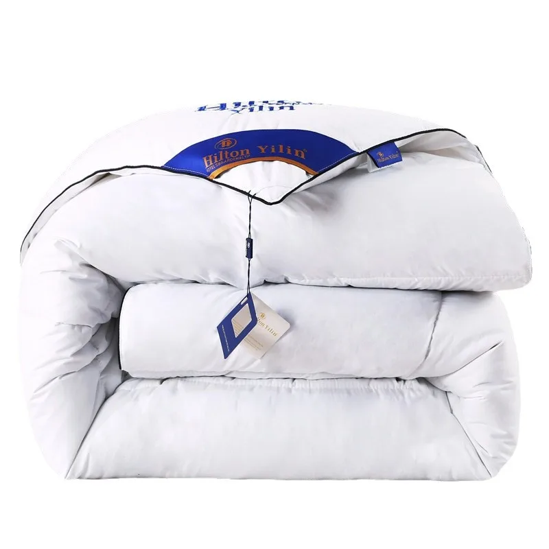 Imagem -03 - Goose Down Edredon Quilt Cheio Único Duplo Tamanho Consolador Cobertor Grosso Monocromático Conforto Perfeito Inverno Noble100