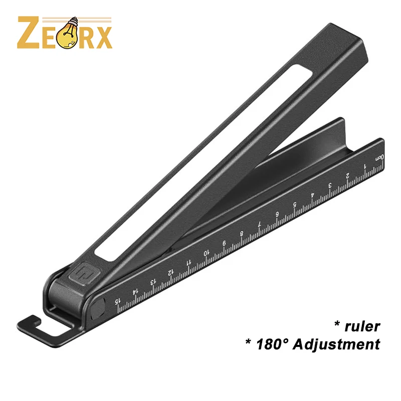 

COB Work Pen Light LED Folding Work Flashlight, 180° Adjustment Work Light with Multi-Function Ruler Magnet 180° Adjustment