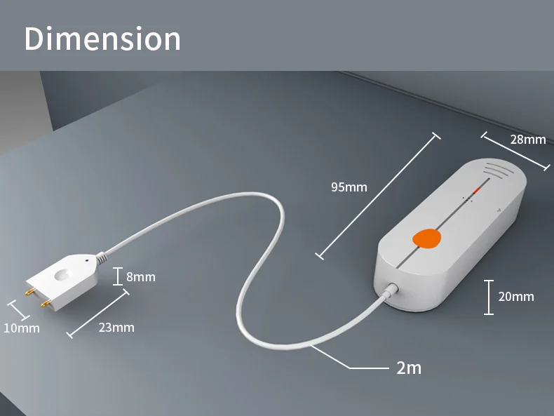 WiFI Wasserleckdetektor Überschwemmungssensor Home 80DB Drahtloser Alarm Tuya Smart Life App Fernbedienung Automatisches Sicherheitssystem – Detail 3