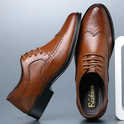 Men Oxford Shoes Luxury Leather Brogue Shoes Male Classic Business Formal Shoes High Quality Handcrafted Men Party Wedding Shoe
