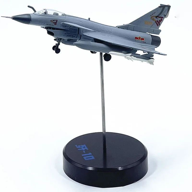 1:144スケール中国のJ-10消防士ジェット笑顔の偏光戦闘機モデル合金ダイキャスト完成品のおもちゃギフト