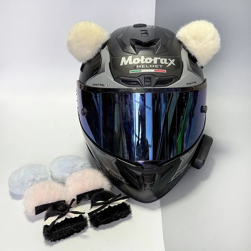 

Декоративные накладки на шлем: кошачьи ушки, медвежьи ушки, ушки панды, быстросъемные наклейки для мотоциклетных и лыжных шлемов.