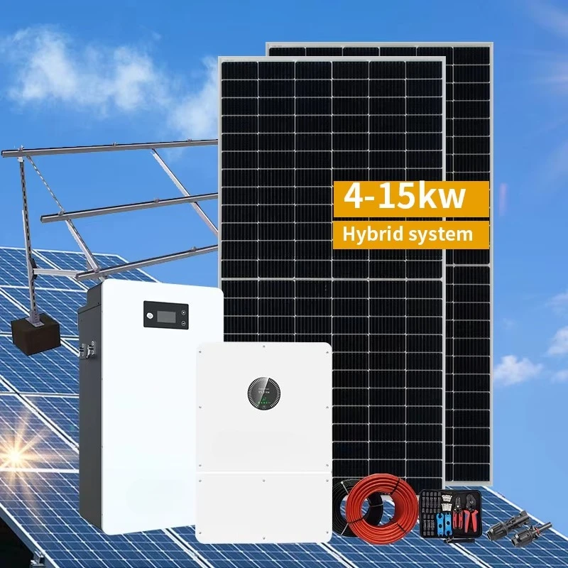 Solar 10kw Solar Pv System Photovoltaic Solar Kit 4kw 10kw Panel Kits Power Generation Solutions hybrid system