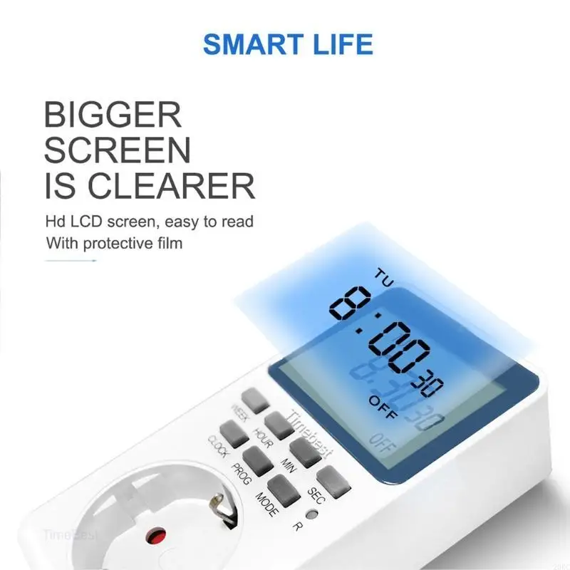 

20RC Outlet Timer Digital Programmable Timer Heavy Duty for Smart Indoor Timer for Electric Outlets EU US UK Plug Switch Grou
