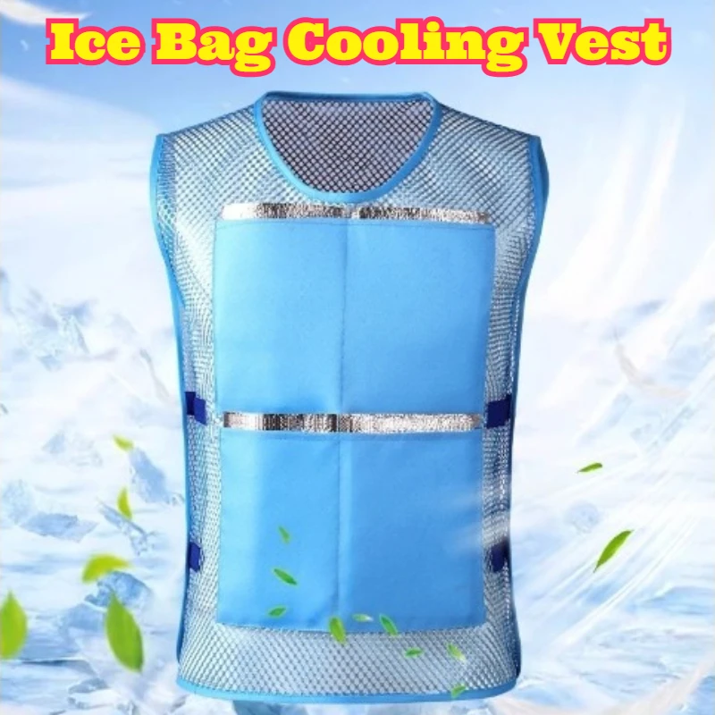 Cooling Vest Ice Pack Waistcoat Thin Breathable Heat Relief Water Cooled Sun Protection Portable Lightweight Outdoor Work Wear