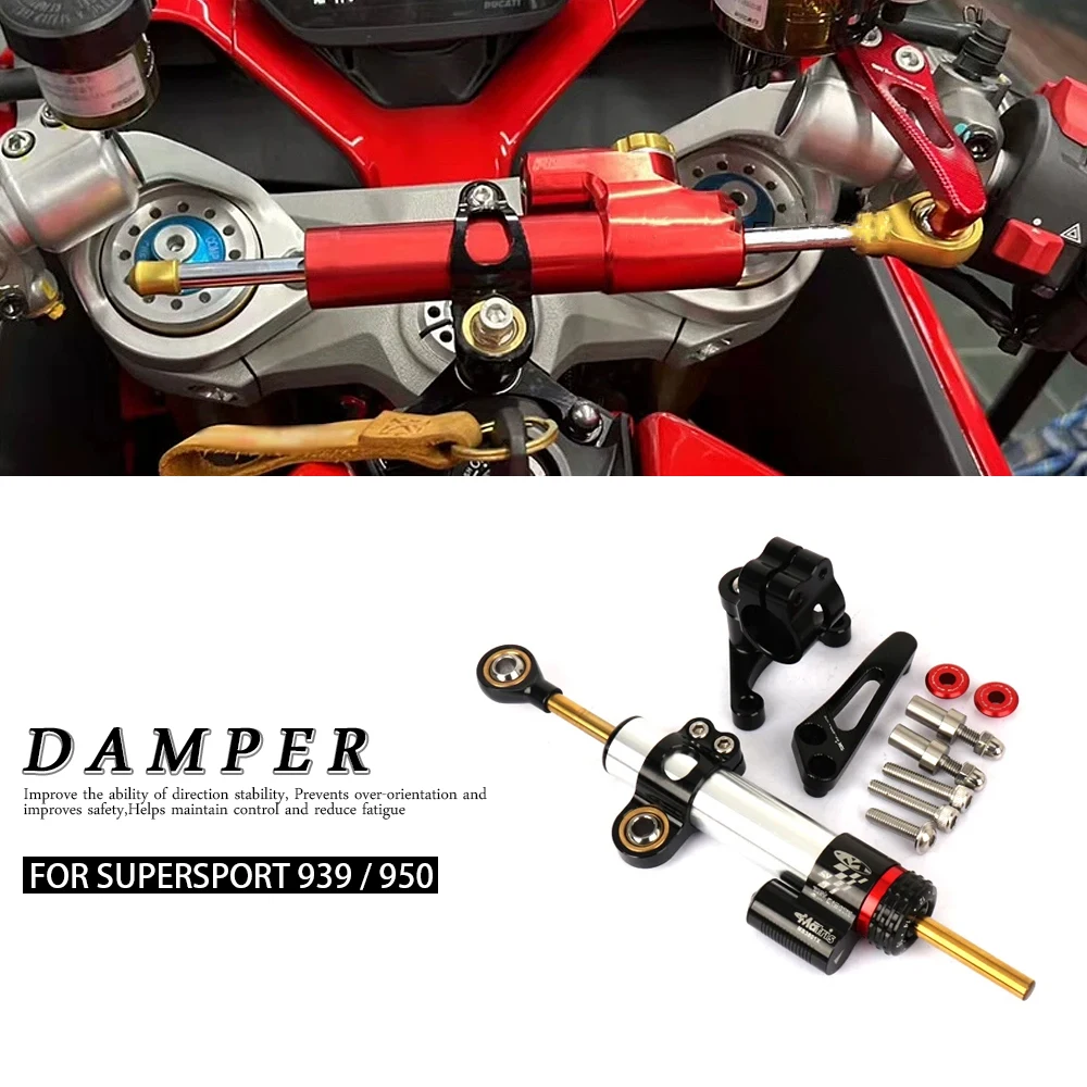 

New Motorcycle Accessories Damper Stabilizer Bracket Steering Mount Kit For Ducati SuperSport 950 Supersport 939 2018-2025