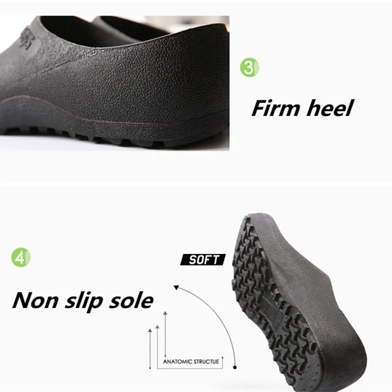 STRONGSHEN – chaussures de travail unisexes pour Chef de cuisine pour hommes, Mules EVA antidérapantes, étanches à l'huile, sabots, pantoufles de Restaurant, hôtel