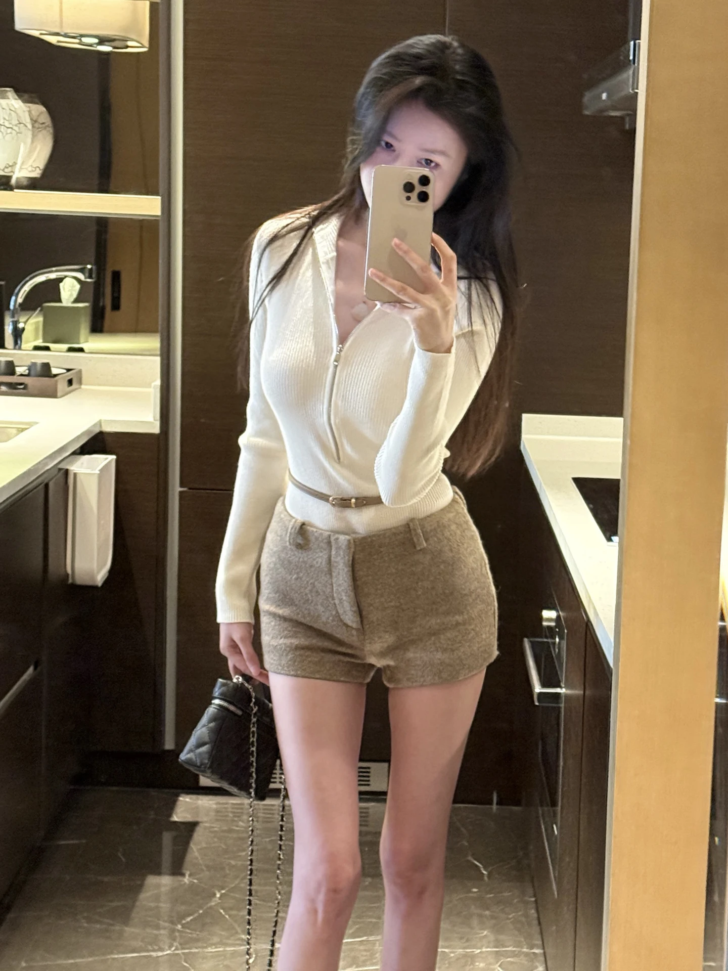 

Корейский винтажный вязаный свитер Matou с отложным воротником молочно-белого цвета, женский облегающий базовый топ