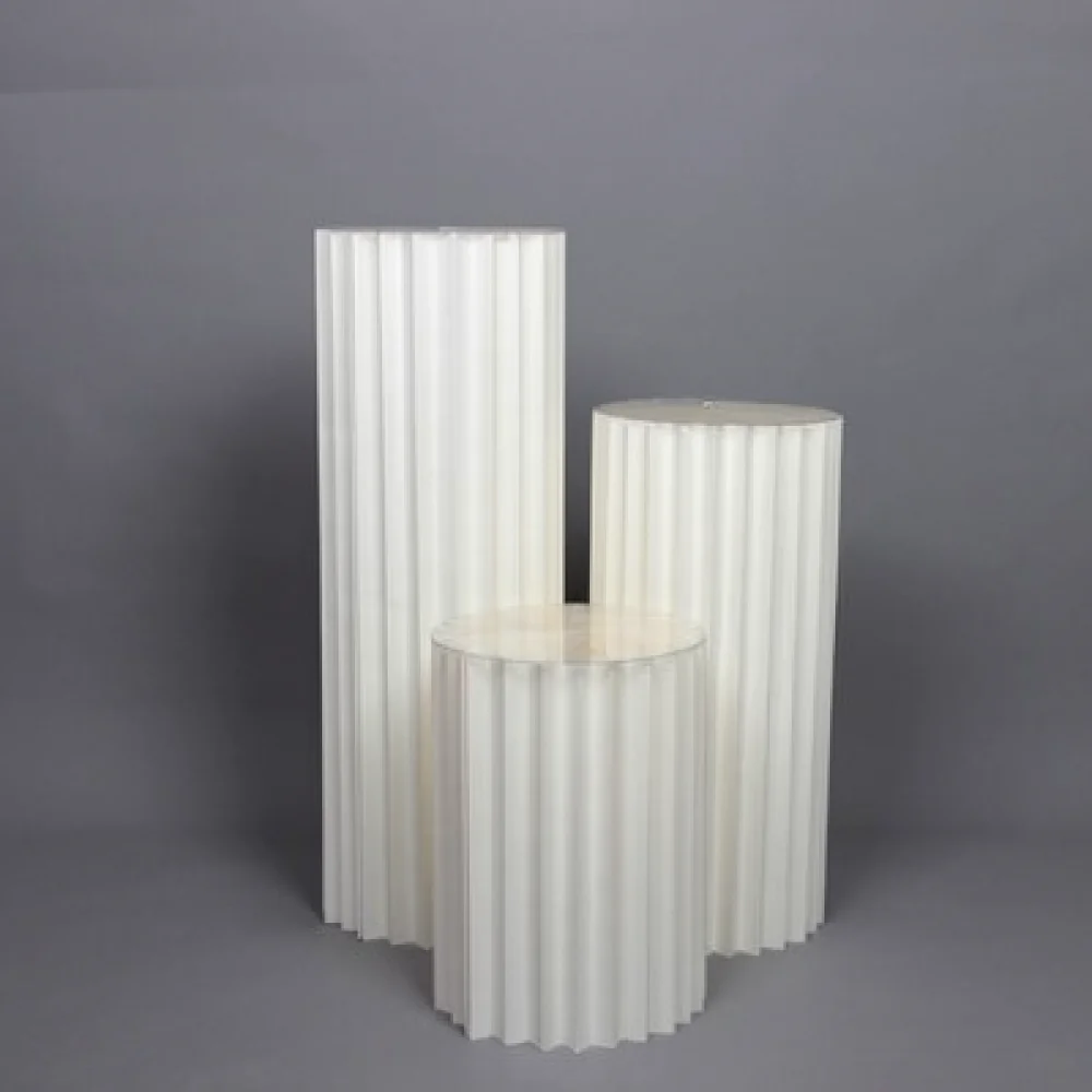 Collapsible Cardboard Roman Pillar Display Pedestal Wedding Party Dessert Holder Event Decoration Cake Table Base Prop