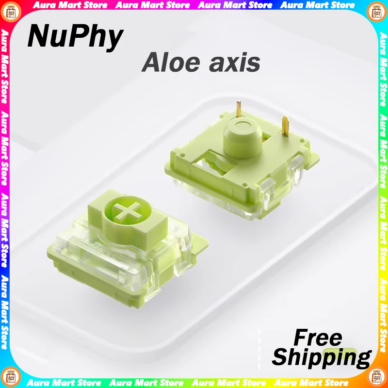 NuPhy Aloe (L37) 37gf linear aloe axis lightweight mechanical low axis hot swappable lightweight Low-profile Switches Hot Swap