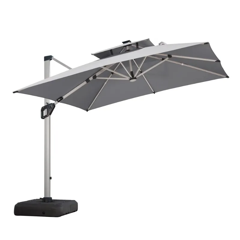 

Solar Power Led Light Stripe or Bead Heavy Duty Big Size Parasol Outdoor 3x4/4x4m Umbrella Factory Direct Wholesale Price