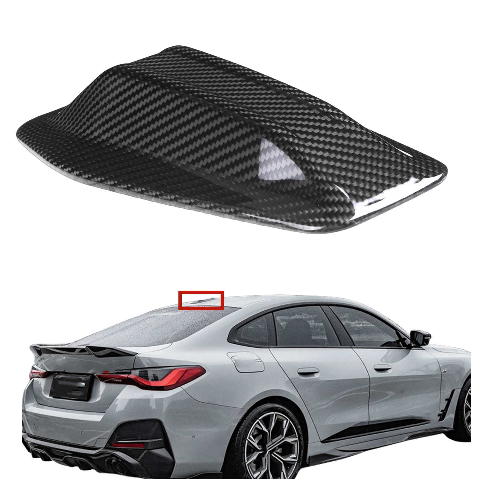 

Roof Antenna Cover Shark Fin For BMW 2 4 Series Wagon G26 F26 X1 U11 i4 Active Tourer U06 2021+ Carbon Fiber Dome Antennae Cap