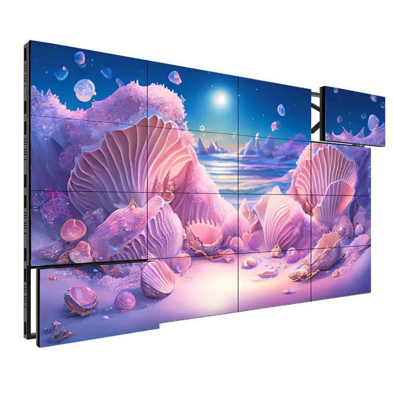 شاشة LCD جدارية للفيديو مقاس 55 بوصة/65 بوصة 4K ممتازة لعام 2025 - شاشة ربط بإطار ضيق للغاية مقاس 0.88 مم