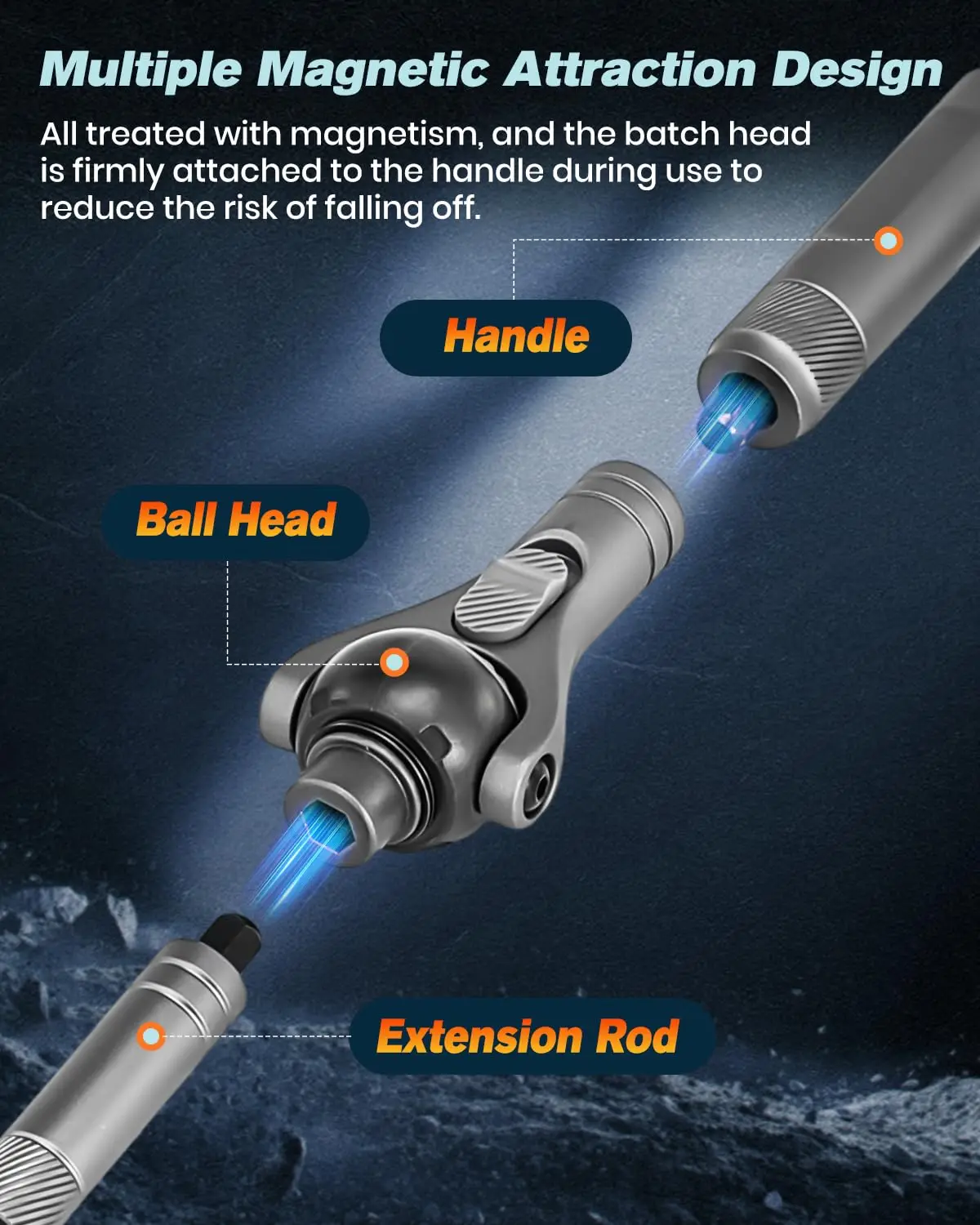 مجموعة مفكات مغناطيسية 40 في 1 مجموعة أدوات مفك براغي بسقاطة مع 180 °   مقبض كروي مشترك لكاميرا ساعة هاتف الكمبيوتر
